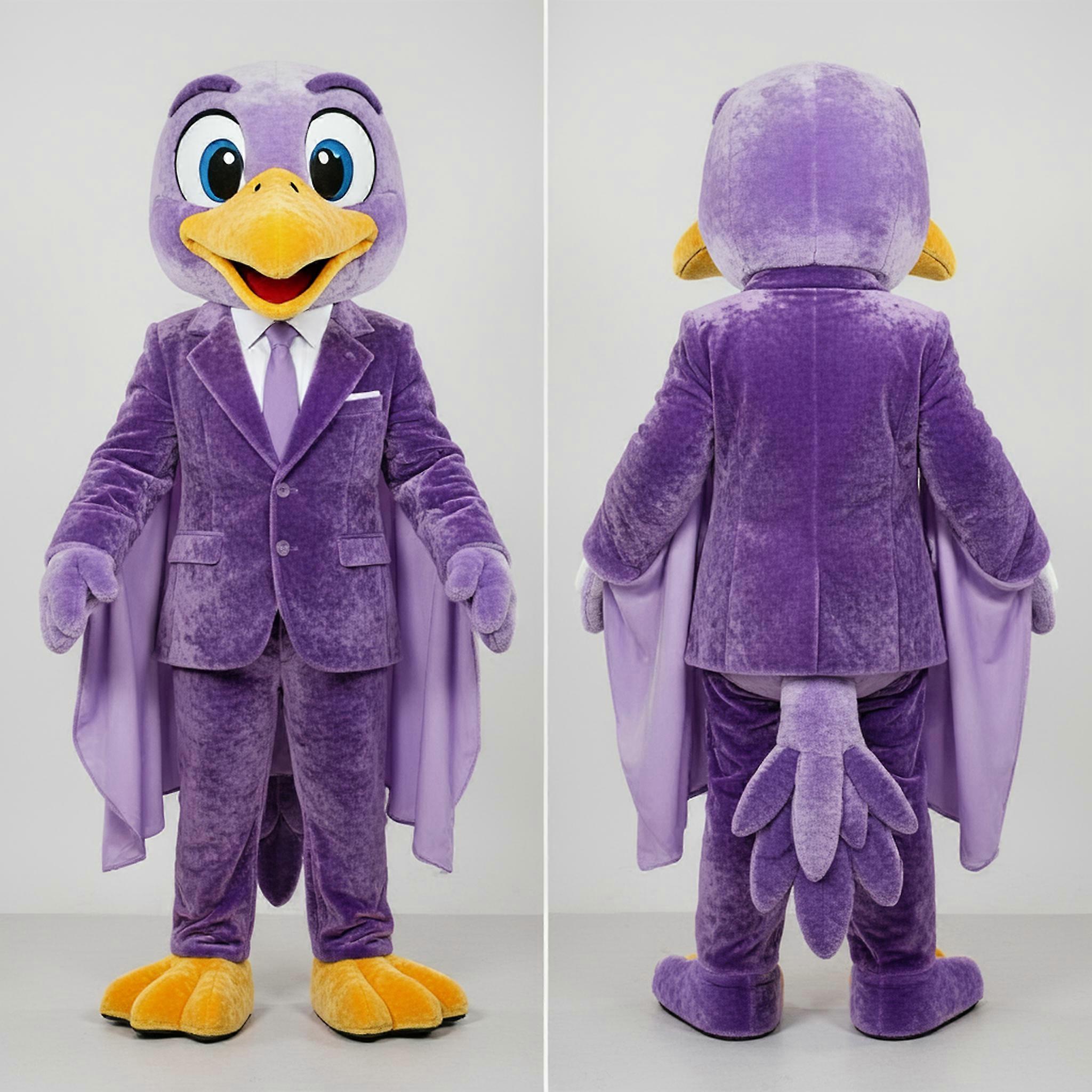 MASTICOT Velvety Purple Playful Gull Mascot