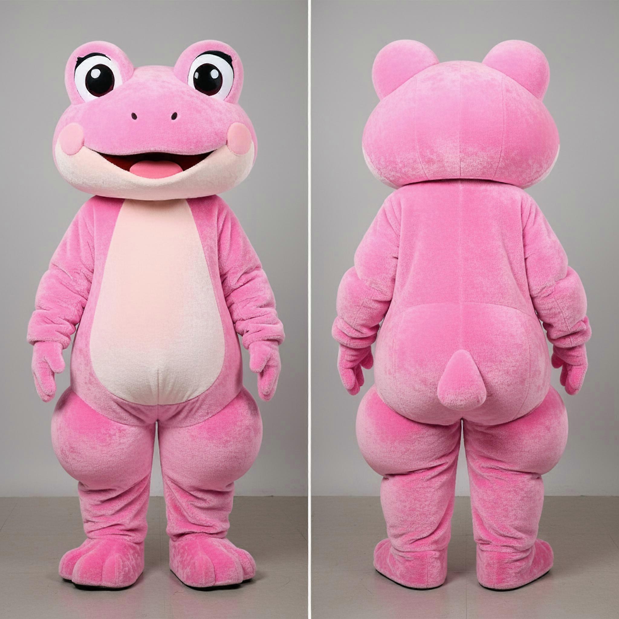 MASTICOT Pink Padded Cartoon Frog Mascot