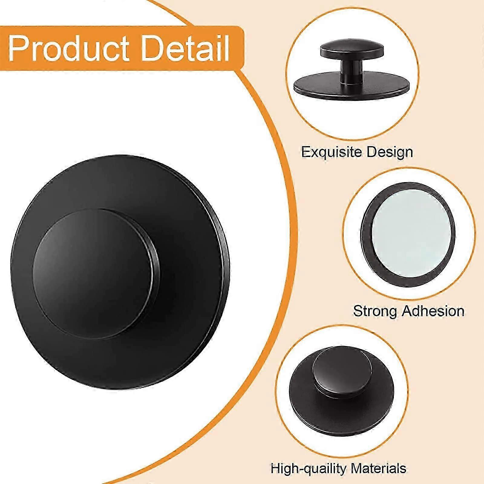 Self-Stick Drawer Knobs Pull Handle,20pcs Plastic Drawer Handles Cabinet Knobs Drawer Auxiliary Pulls Handle Self-Stick Handle Helper (Black)