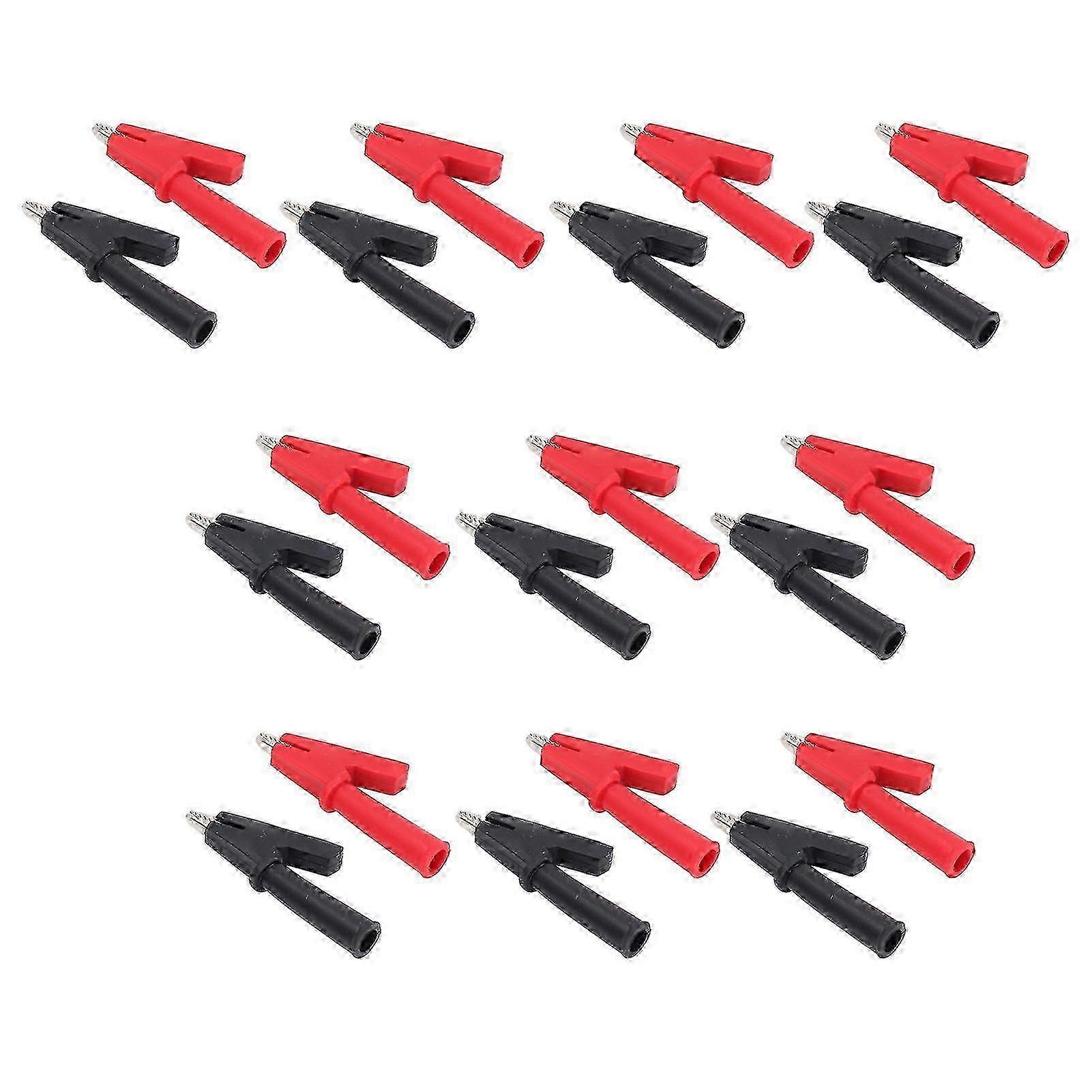 10PCS Insulated Safety Crocodile Clips compatible with Electronic Testing (10Set)