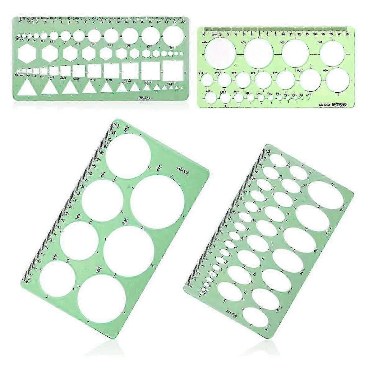 4pcs Circle Template for Drawing, Drafting Tool - Perfect for Architects & Designers
