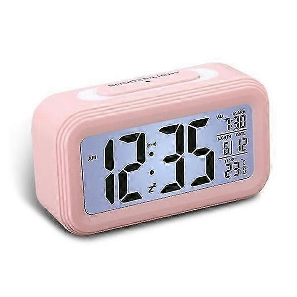 Pink digital alarm clock