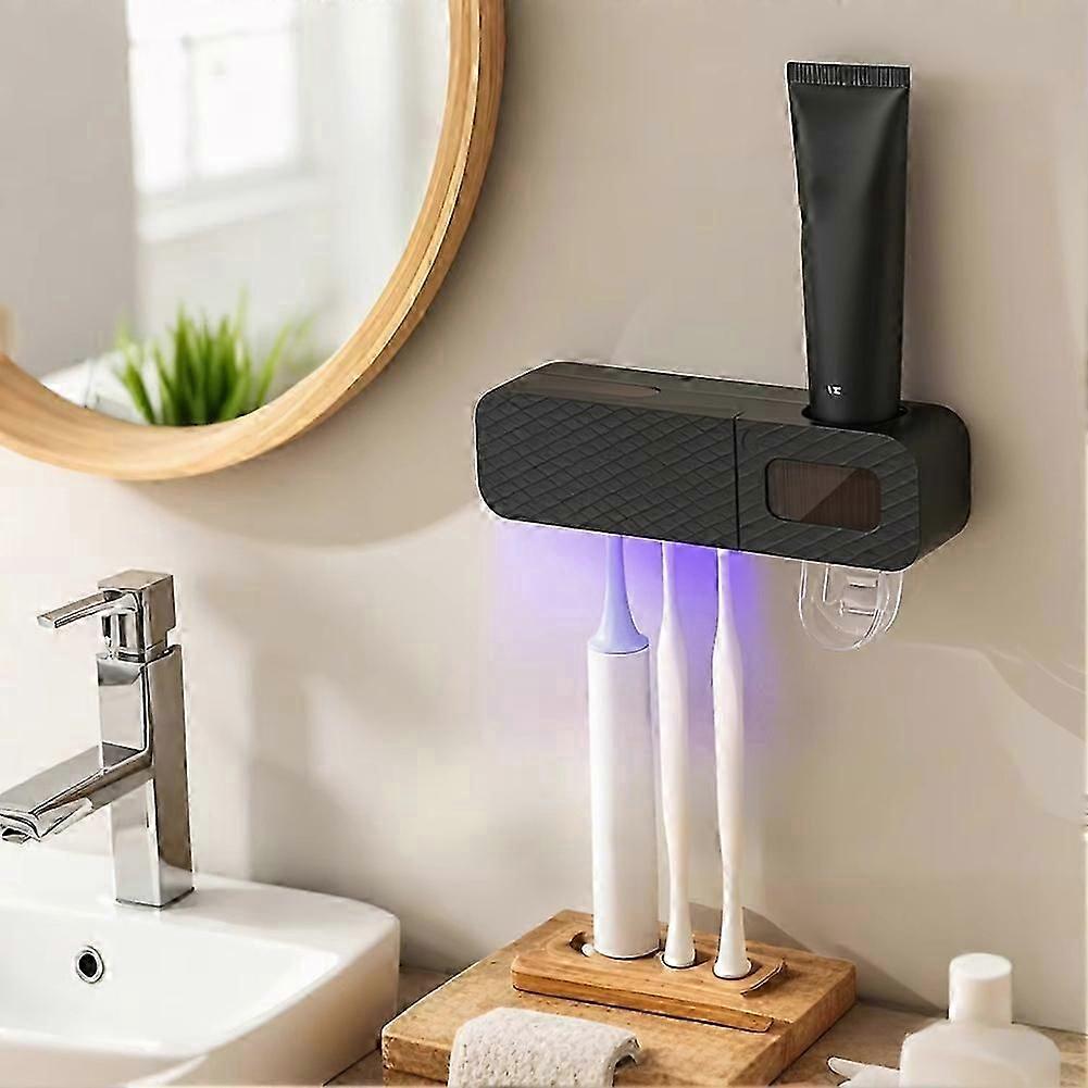 Toothbrush Holder Wall Mounted Automatic Toothpaste Squeezer Storage Rack Bathroom Accessories Toot
