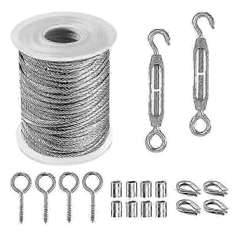 15M Weatherproof Stainless Wire Rope Kit