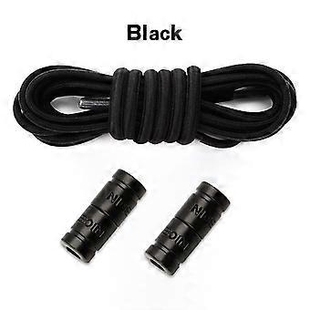 1Pair Round Elastic Laces without ties Metal Buckle Shoelace Sneakers canvas shoes no tie shoelaces Kids Adult Shoe Accessories
