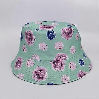 Spring and Autumn Versatile Double-sided bucket hat Women's UV-proof flower floral pot hat Outdoor casual pattern bucket hat