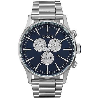 Nixon Sentry Japanese Quartz Analog Man Watch with A3861258 Stainless Steel Bracelet