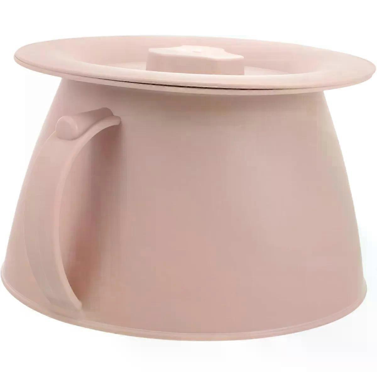 Household Spittoon with Lid, Plastic Bedpan for Elders