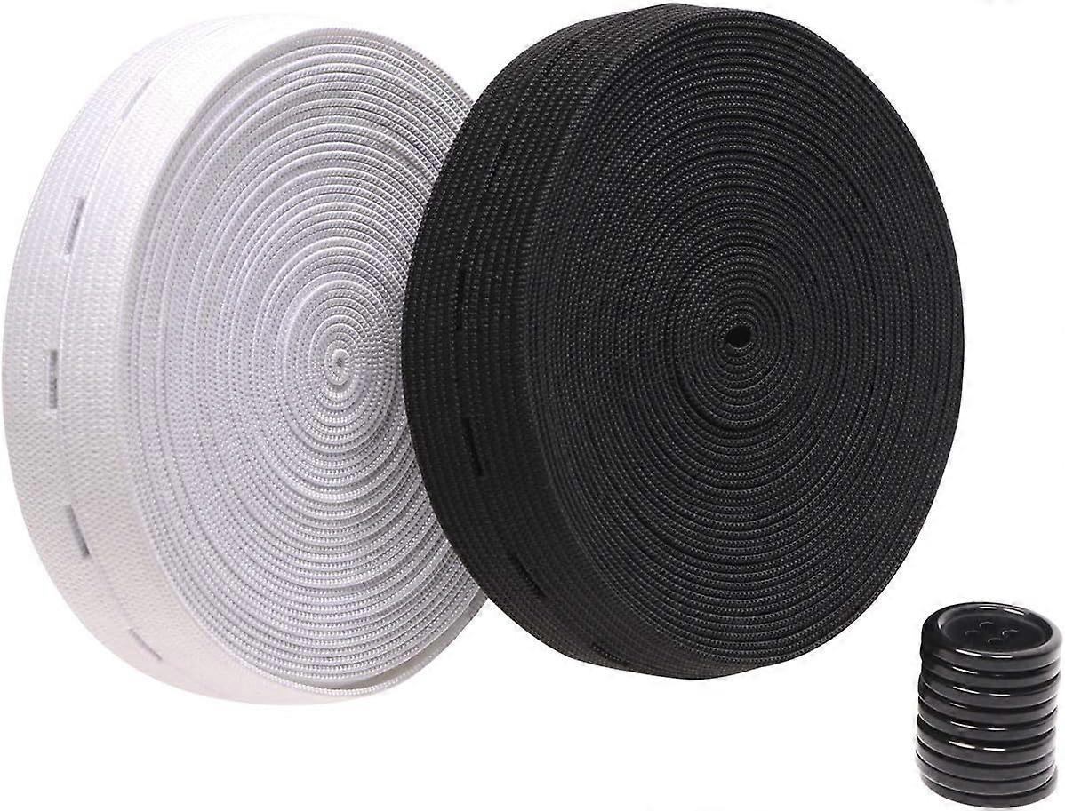 Black White Elastic Sewing Bands