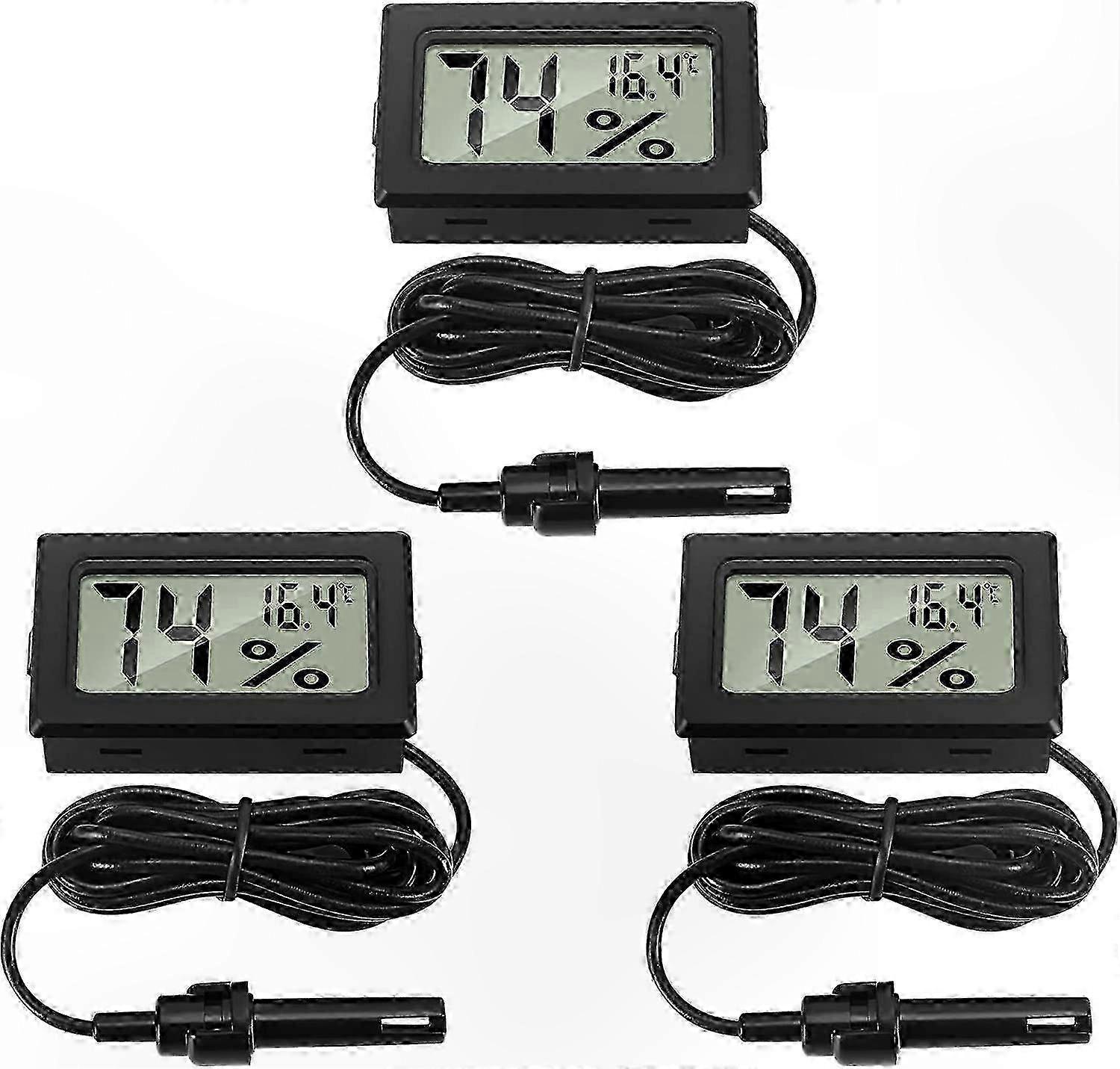 Set van 3 mini-thermo-hygrometers