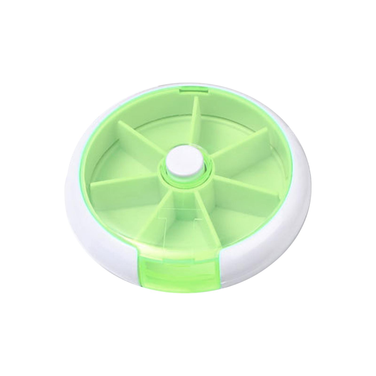 Portable Pink Pill Box Small Medicine Dispenser With 7 Compartments And Secure Locking Lid