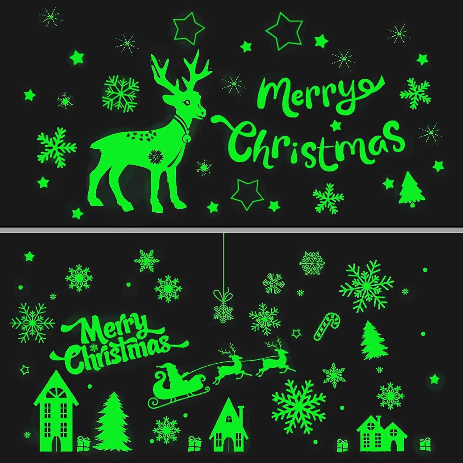 Decorative Stickers For Christmas Glow Windows For Home Decoration Winter Ice And Snow Themed Parties New Year Holiday Celebration68electrostatic Past