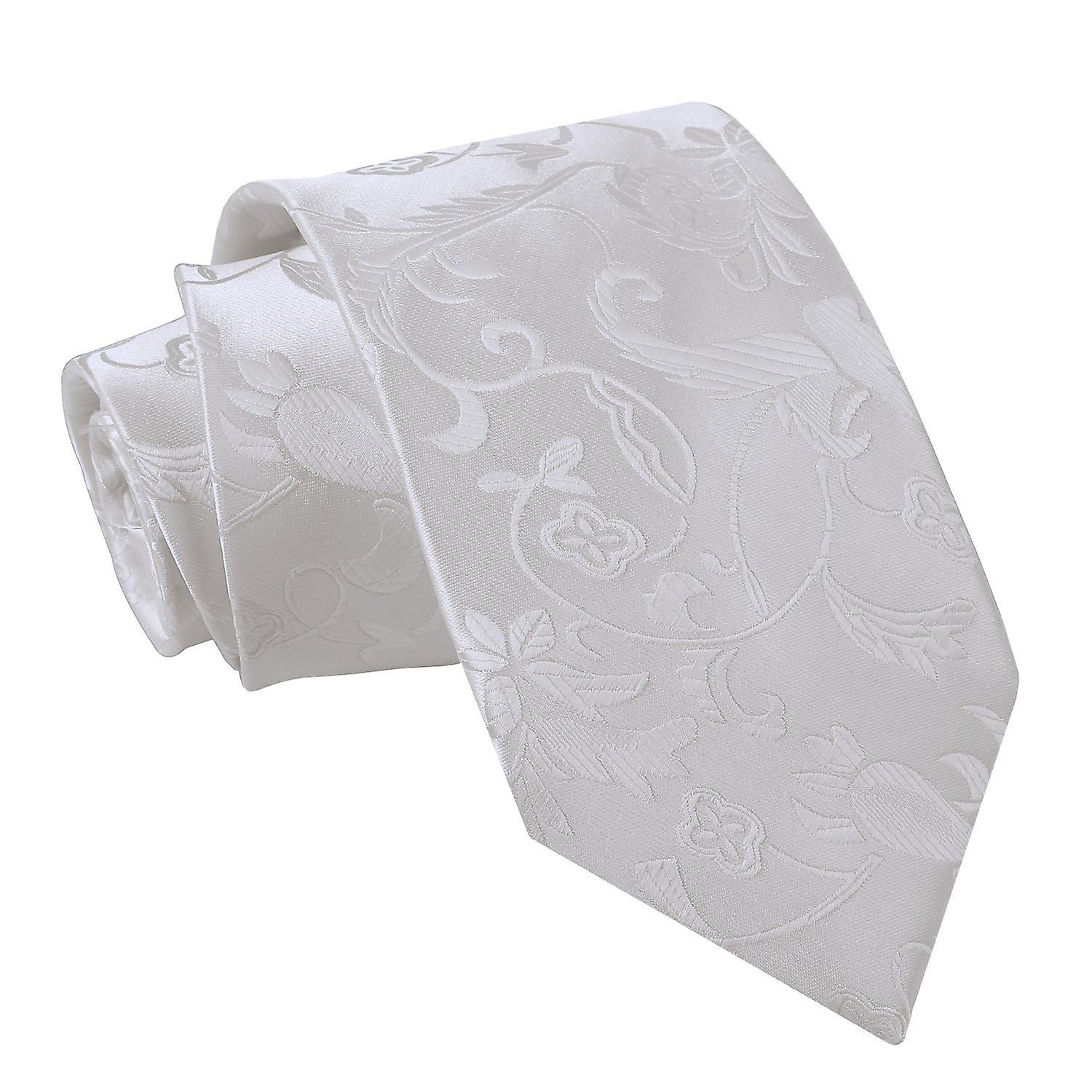 Ivory Floral Tie