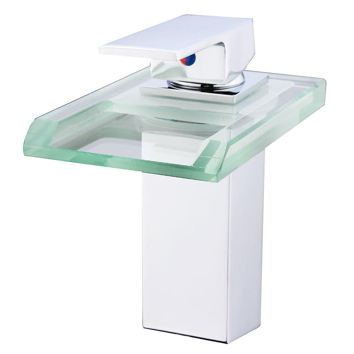 Led Waterfall Bathroom Sink Faucet - Chrome, Single Handle, One Hole