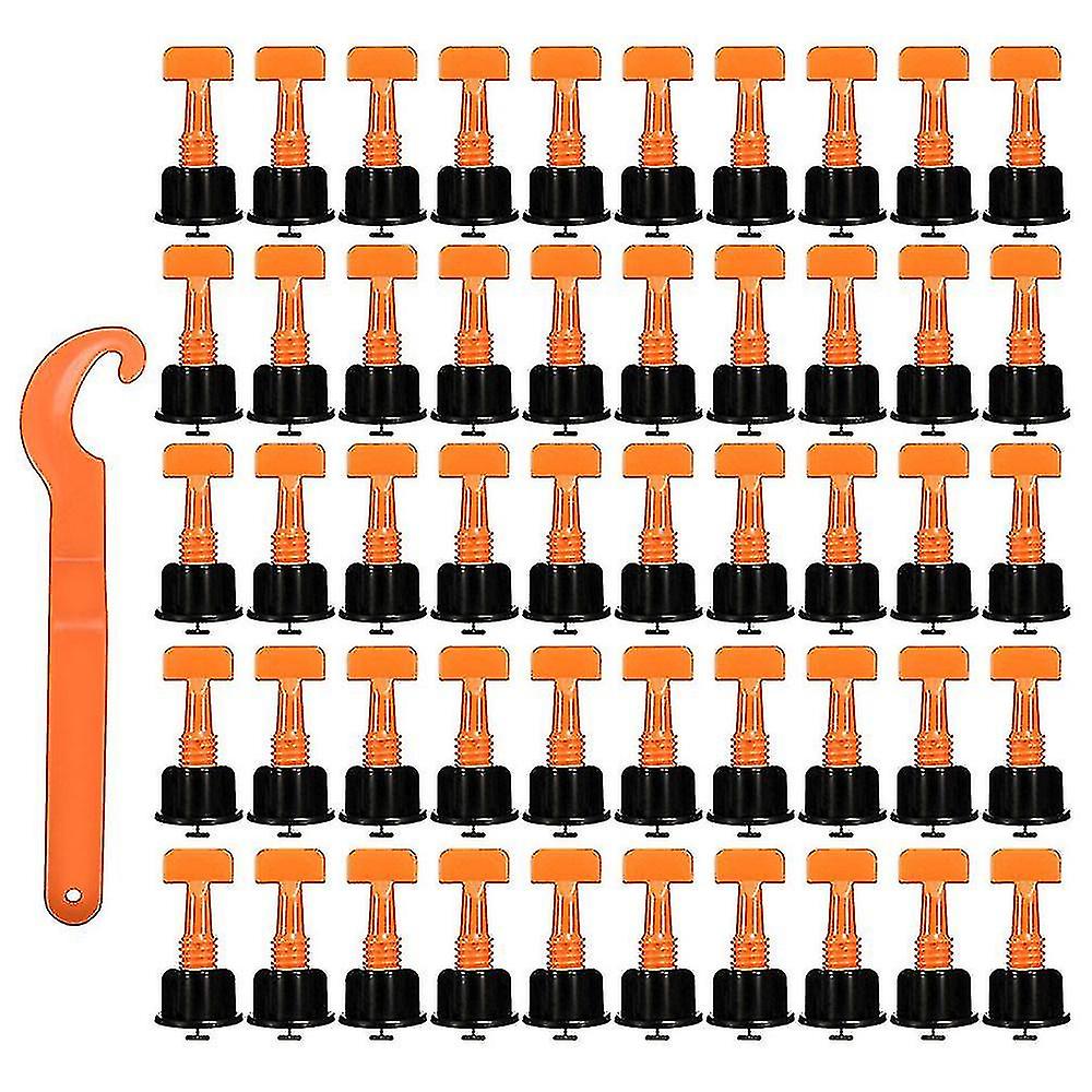50pc Flooring Wall Tile Leveling System Leveler Plastic Clip Adjustable Locator Spacers Plier Level Wedges