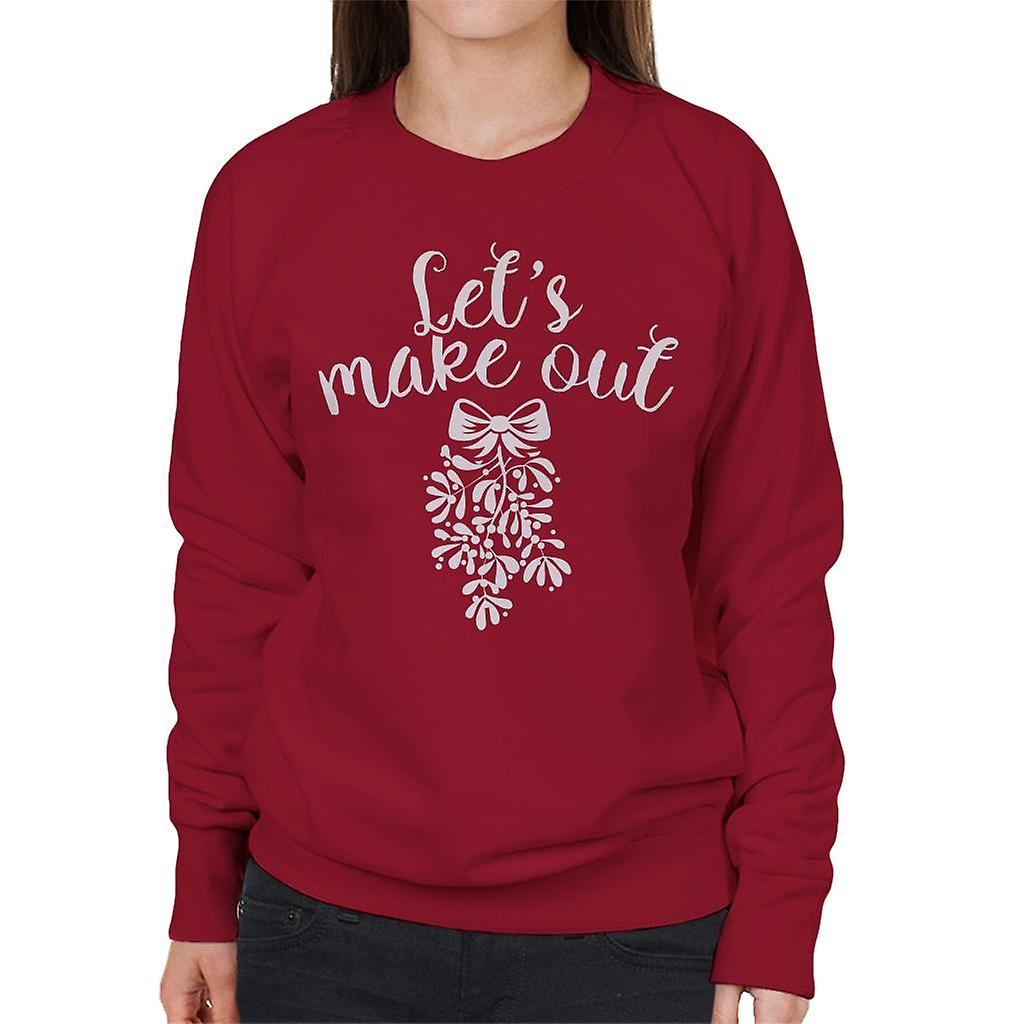 Lets Make, Weihnachten Mistel Damen Sweatshirt