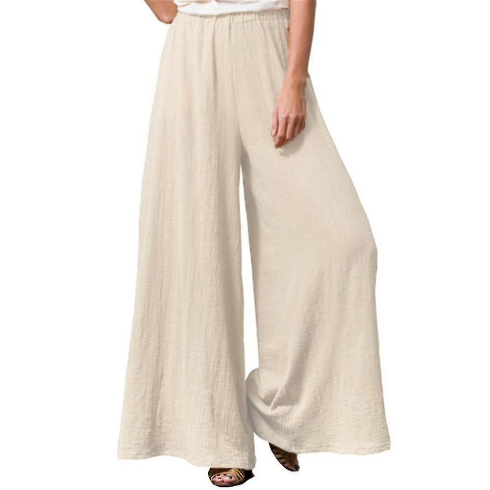 Plus Size Pantaloni Da Donna Solida Gamba Larga Pantaloni Casual Sciolti