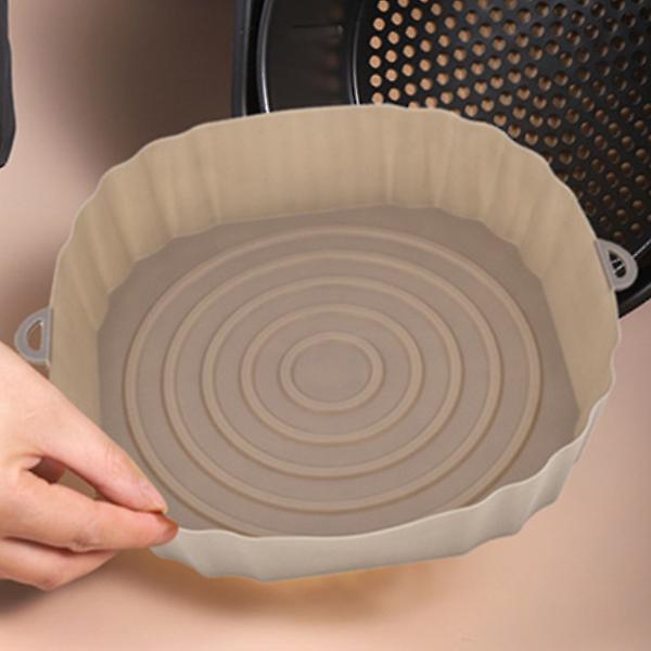 3pcs Silicone Waterproof Non-stick Baking Pan Reusable Air Fryer Liners