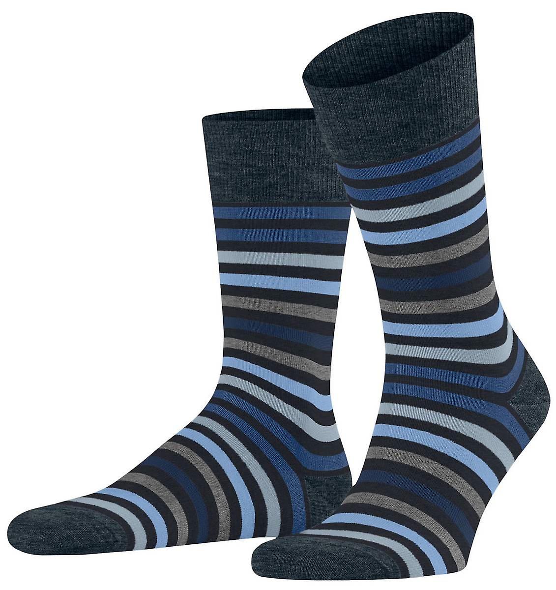 Falke Tinted Stripe Socks - Dark Navy