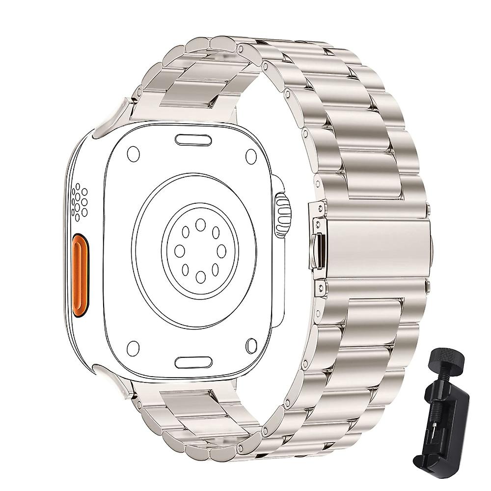 Metal Band For Apple Watch Band 41mm 40mm 38mm Iwatch Stainless Steel Strap Women Men Metal Bracelet Wristband For Apple Watch Series 8 Series 7 Serie