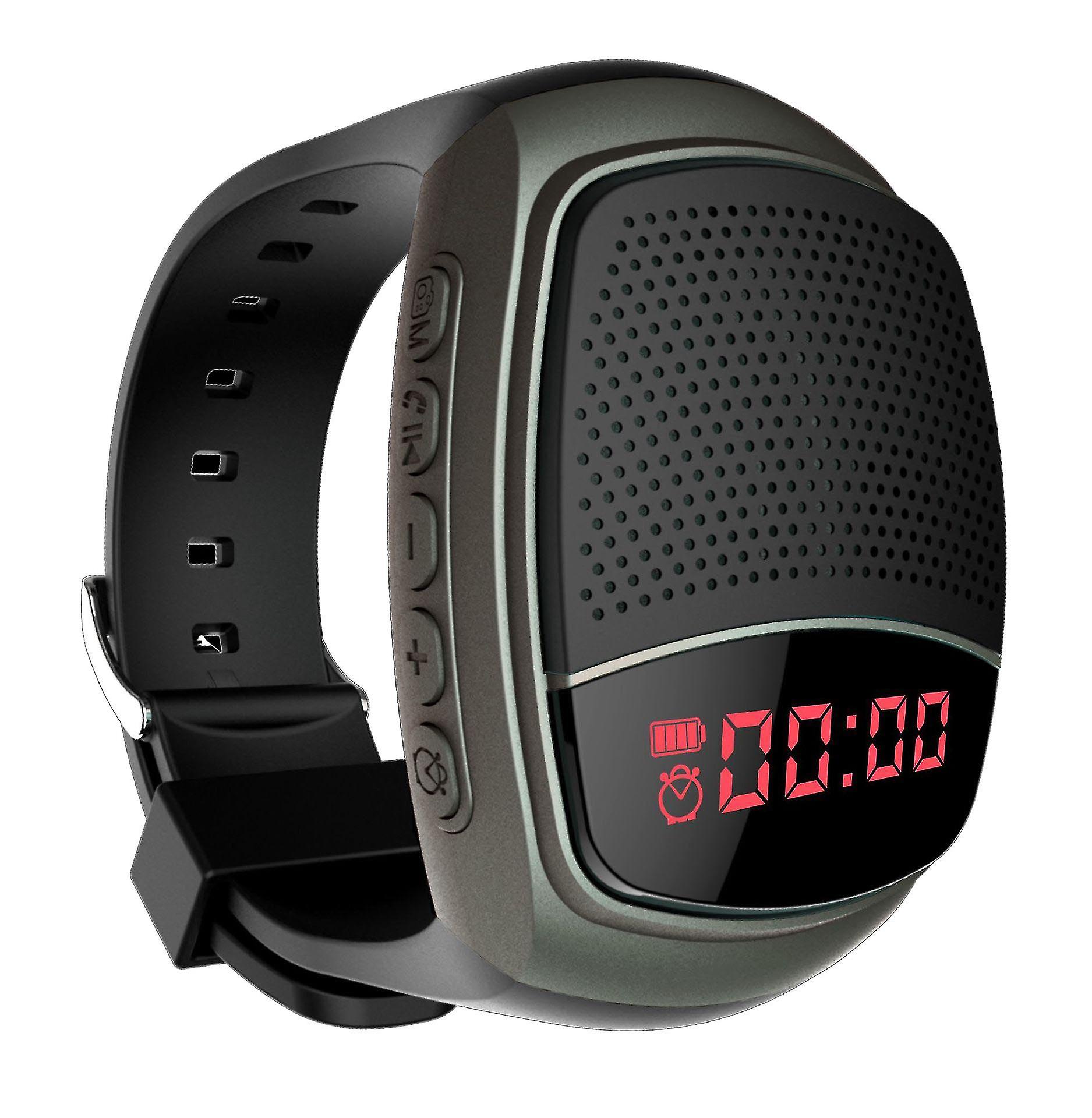Watch Bluetooth Speaker Outdoor Portable Display Hands-free Call Fm Radio Function Supports Tf Card Playback