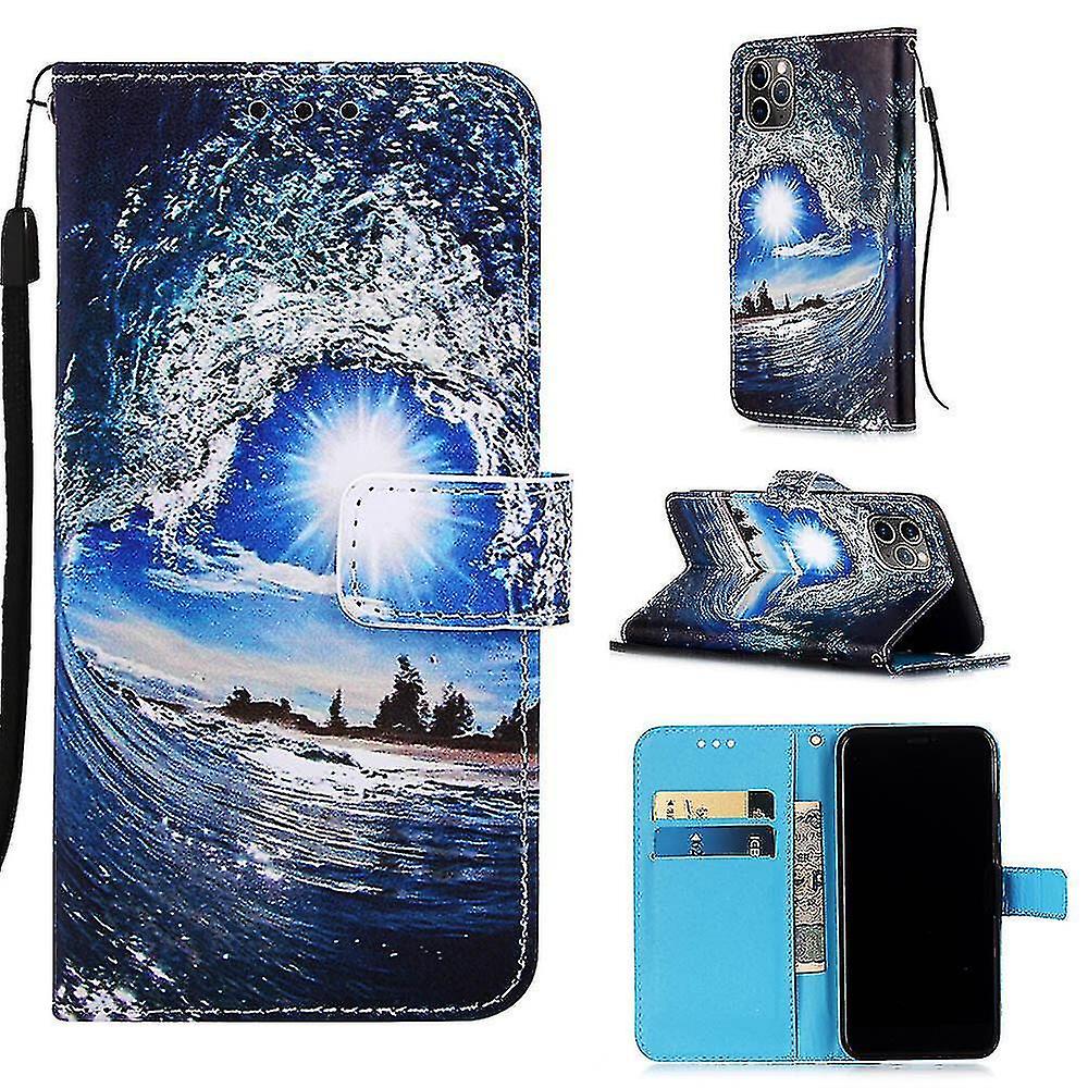 Compatible With Iphone 11 Pro Case Leather Flip Wallet Cover With Card Slot Holder Kickstand Pattern