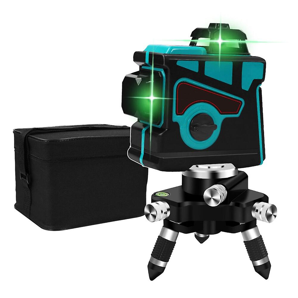 Laser Level 12-line Green Light Infrared Wall Sticker Blue 3d High-precision Strong Light Automatic Wire Bonding And Grounding