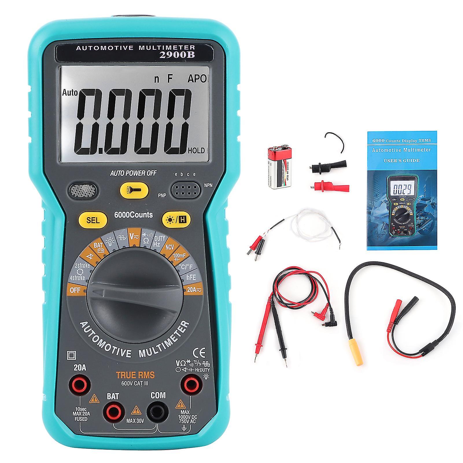 2900B Digital Multimeter Lcd Backlight Ac/dc Voltage Current Measurement True Rms Multifunction