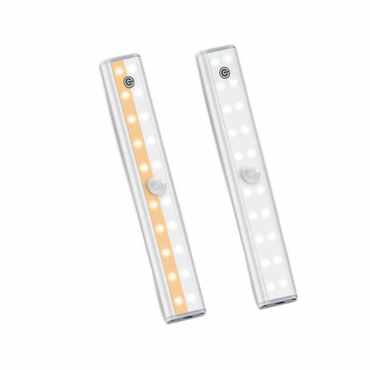 Two-color Rechargeable Led Human Body Remote Sensing Light 2 Pcs