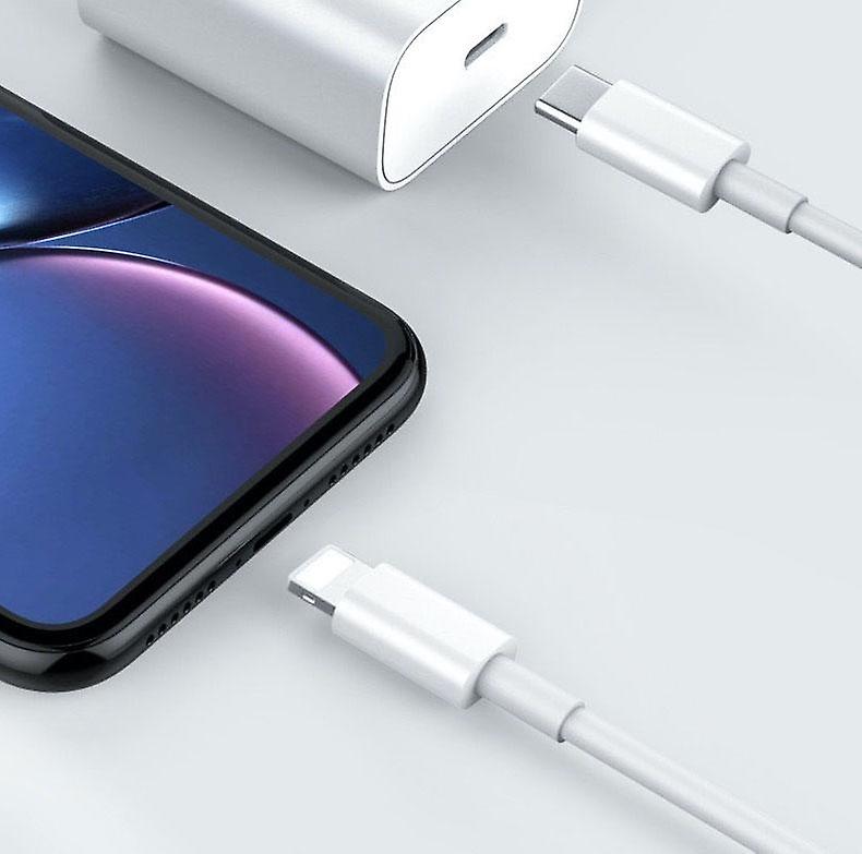 iPhone 13 12 lightning USB C cable supports fast charging white