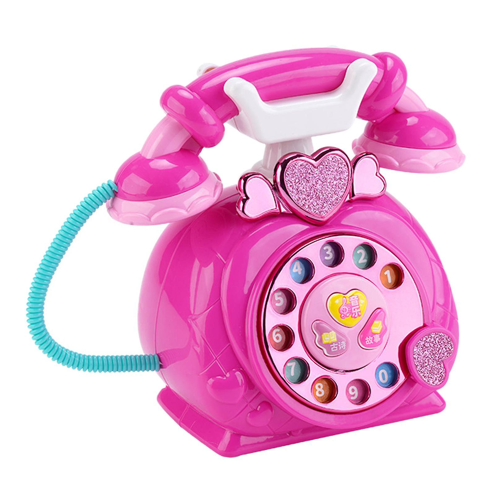 Telephone Toy Storytelling Machine Cognition for Preschool Toddlers Kids rose red