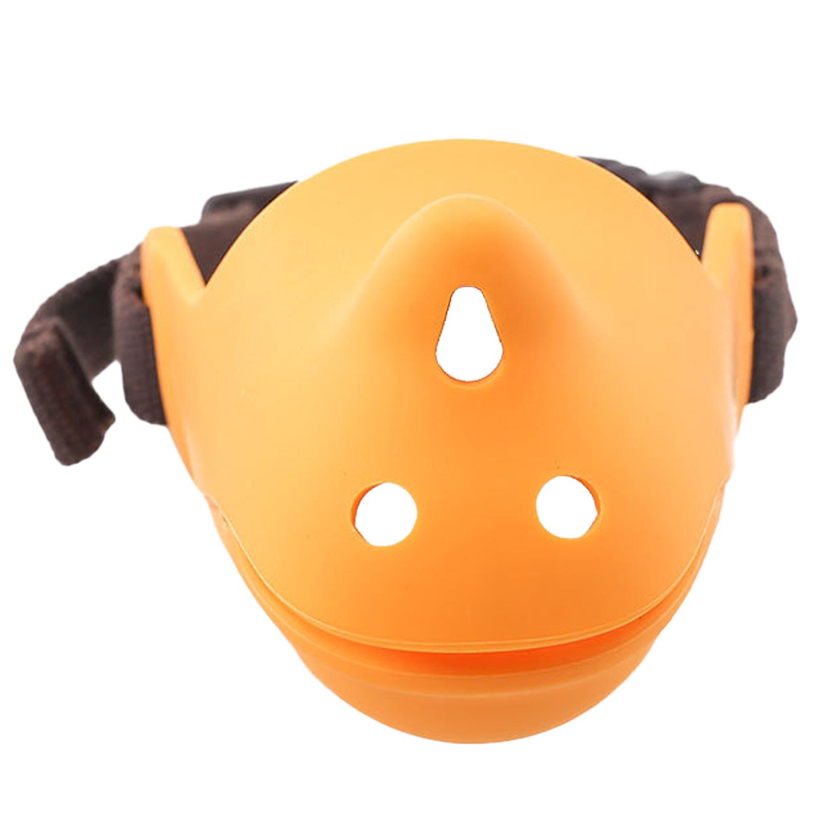 غطاء فم سيليكون لدغة لحاء منع كمامة أصفر L