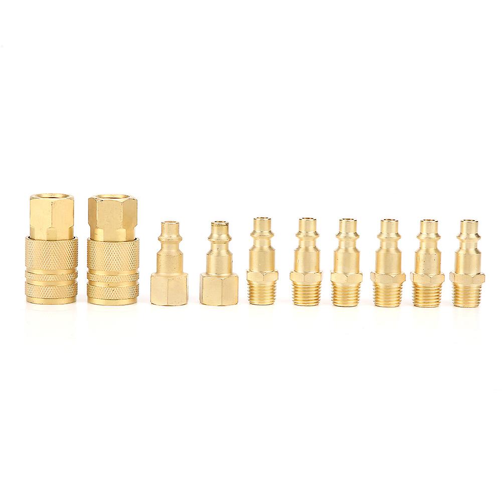 Air Compressor Connector,10pcs 1/4" NPT Pneumatic Adapter,Air Line Hose for Air Compressor Quick Hitch Connector Tool