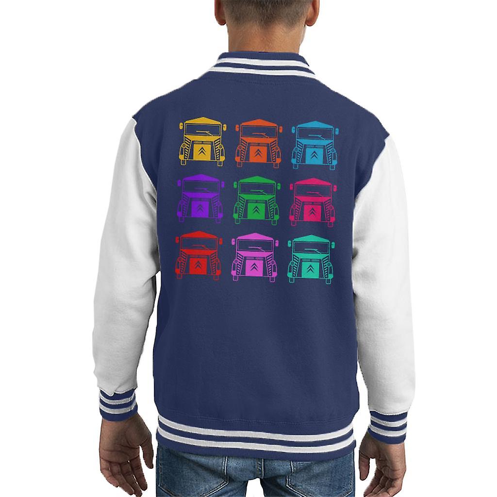 Citroen Vintage Type H Van Colour Pattern Kid's Varsity Jacket