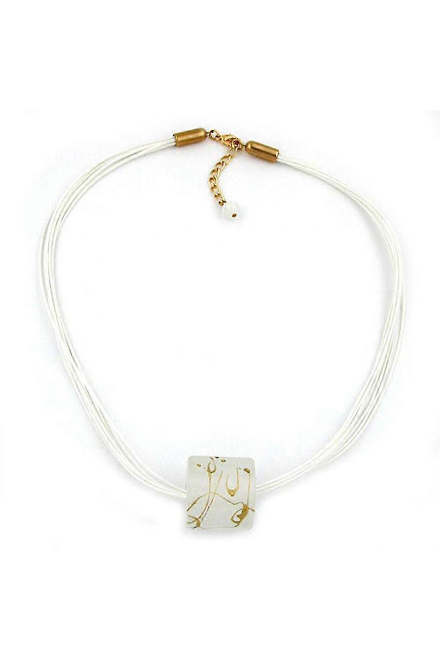 Necklace Big Bead Transparent/ Gold - Gl02085