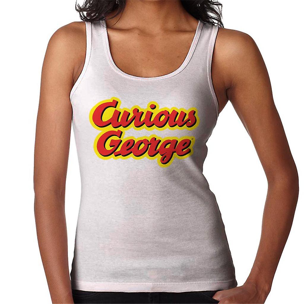 Curious George Big Outlined Logo Font Women's Vest