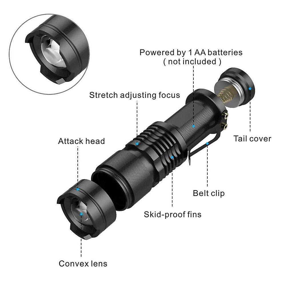 Portable Mini Handheld Powerful LED Flashlight Q5 LED Long Range Strong Light Tactical Pocket Torch Bright~1936