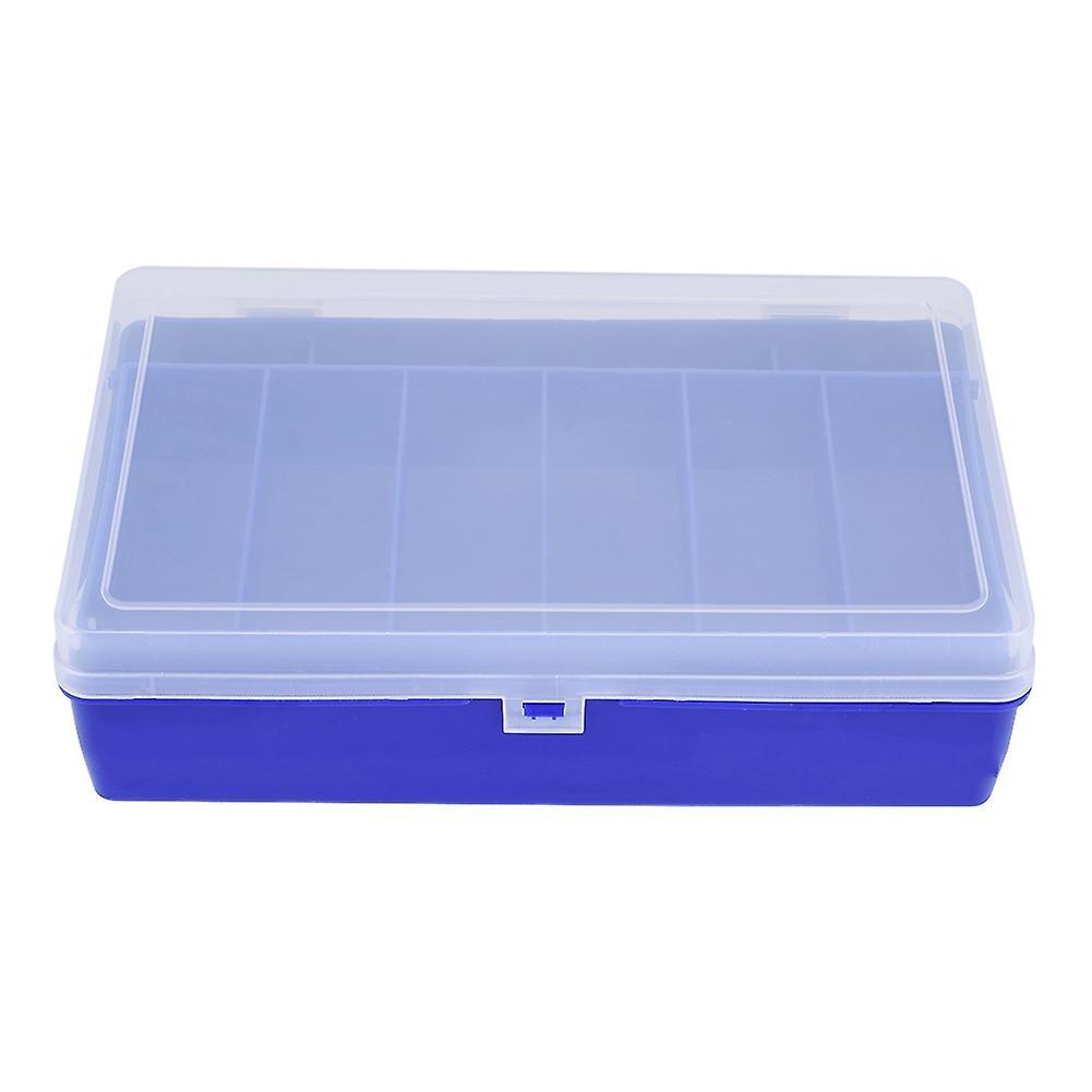 Portable Double Layer Folding Transparent Fishing Lures Hooks Weights Storage Box Case (Large)