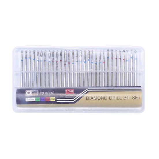 30Pcs Professional Manicure Pedicure Drill File Bits Set Nail Grinding Head Tool