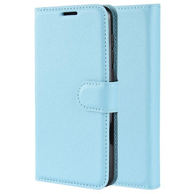 Huawei Honor Play 8A Folding Leather Shell Case - Blue