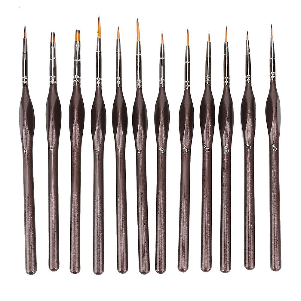 12 Pcs Professional Detail Brush Set, Fine Art Painting Brushes with Storage Bag (12 Fine Brushes)