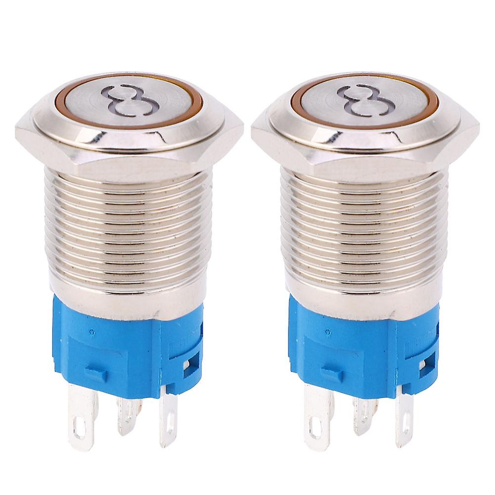 Interruptor de botón Cabeza plana de acero inoxidable, rearme automático