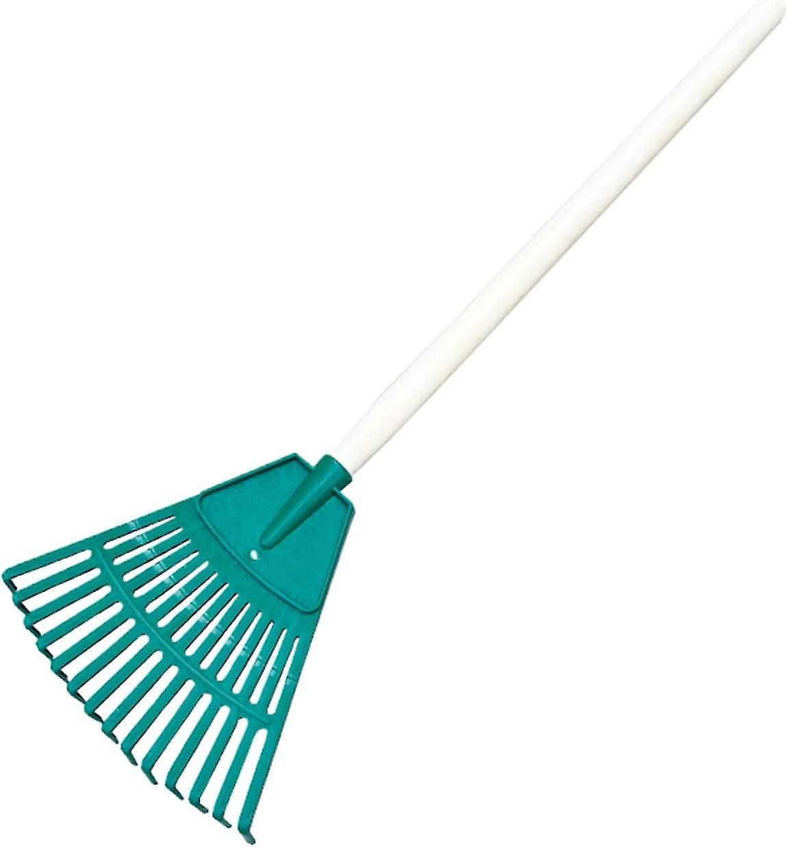14 Tines Turf Rake - Small Lawn Leaf Leveling Rake for Yard Tools, Picking Up Leaves and Grass Clippings