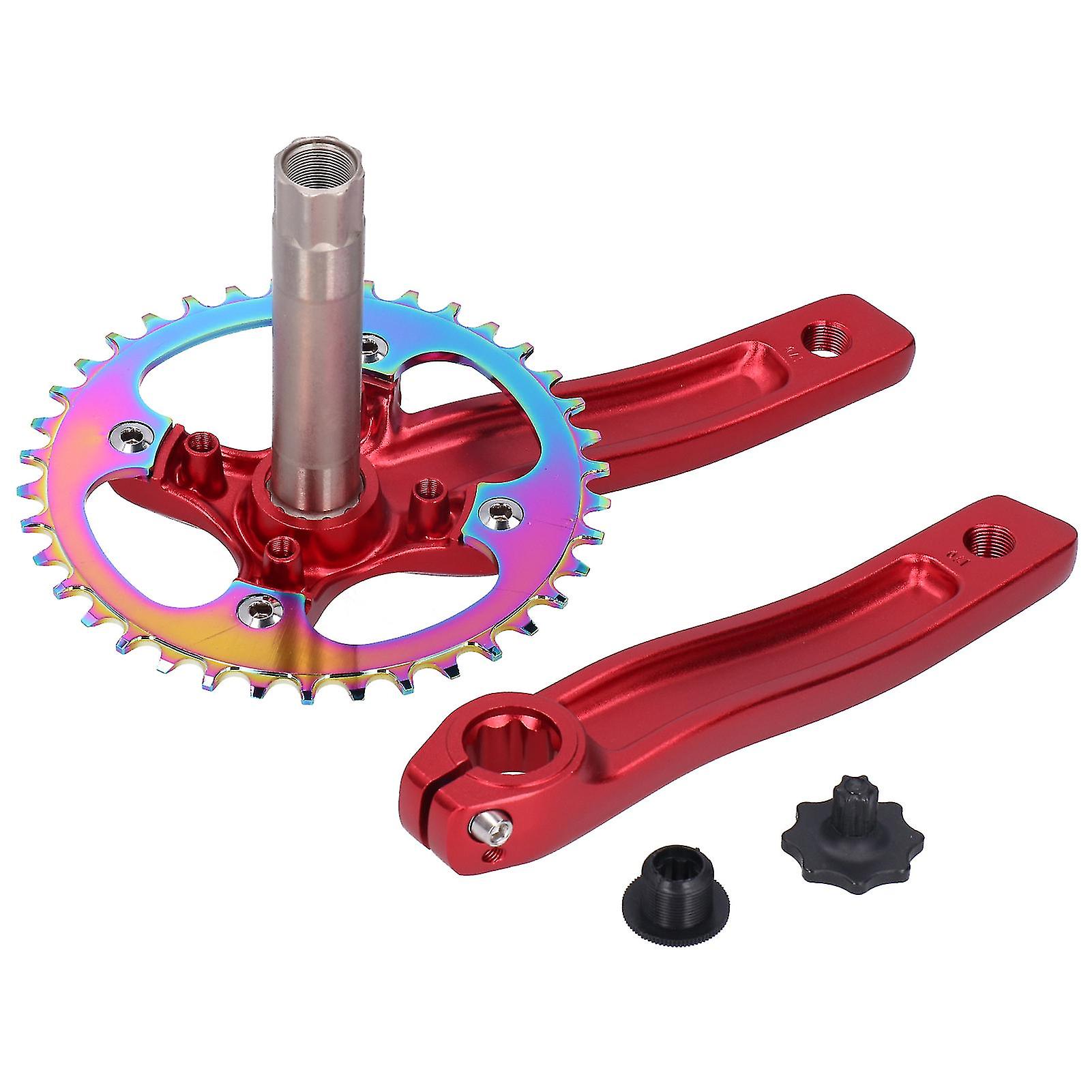 Aluminium Alloy 38T Single Speed Bike Crankset - ZK?22 Red Accessory