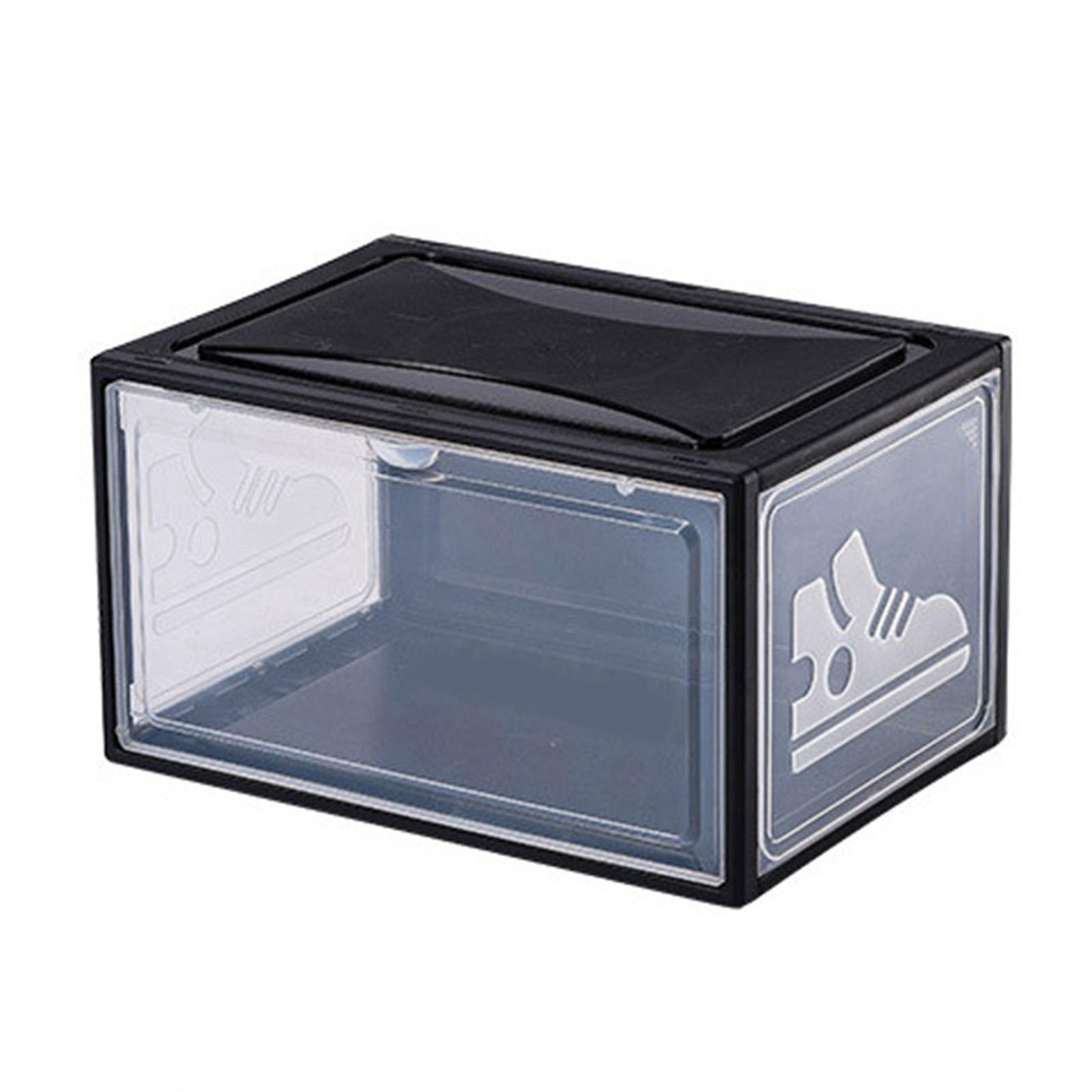 Shoe Storage Box Translucent Acrylic Rustproof Magnetic Shoe Organizer Storage Box