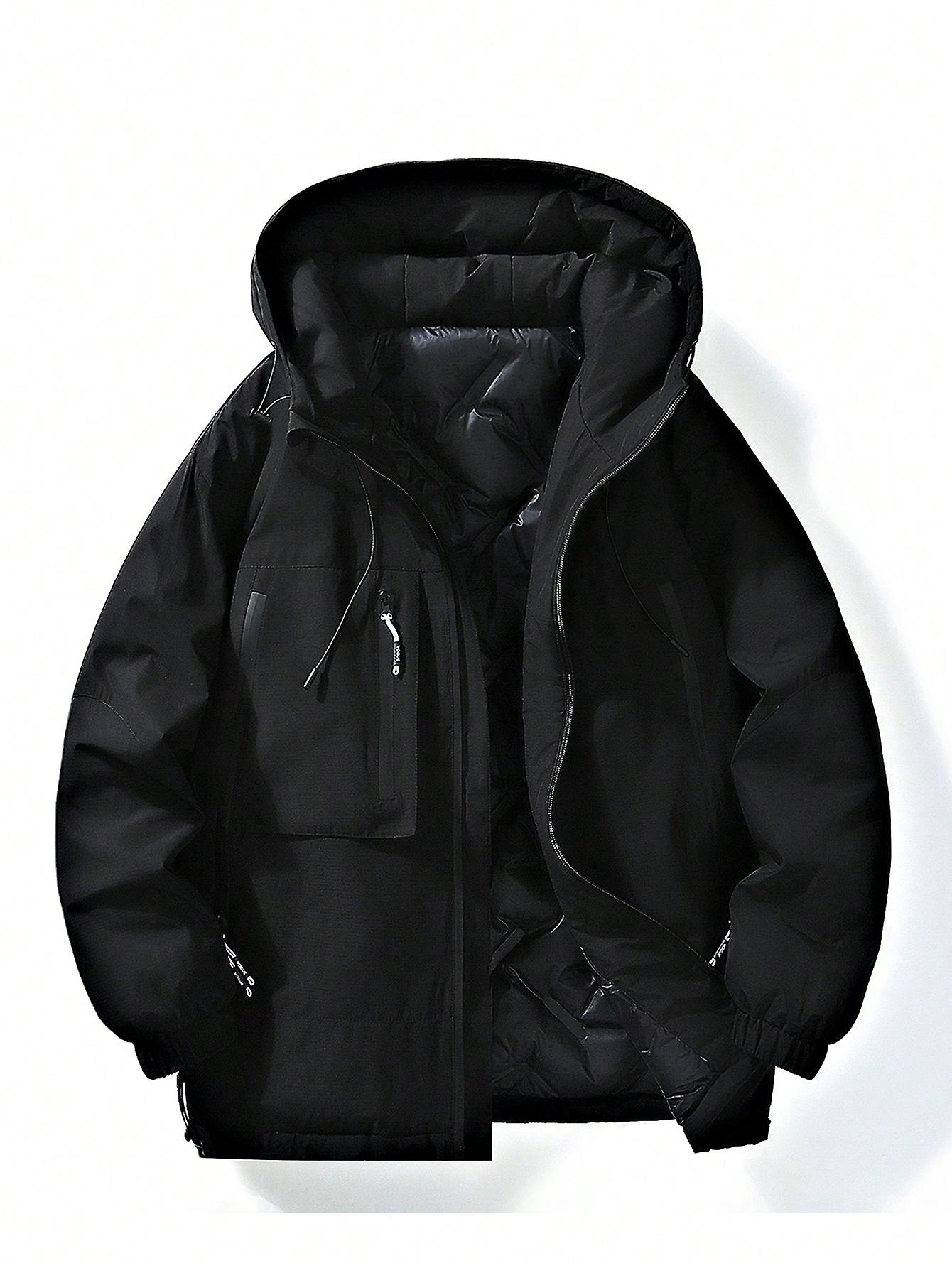 Men Zip Up Hooded Down Coat