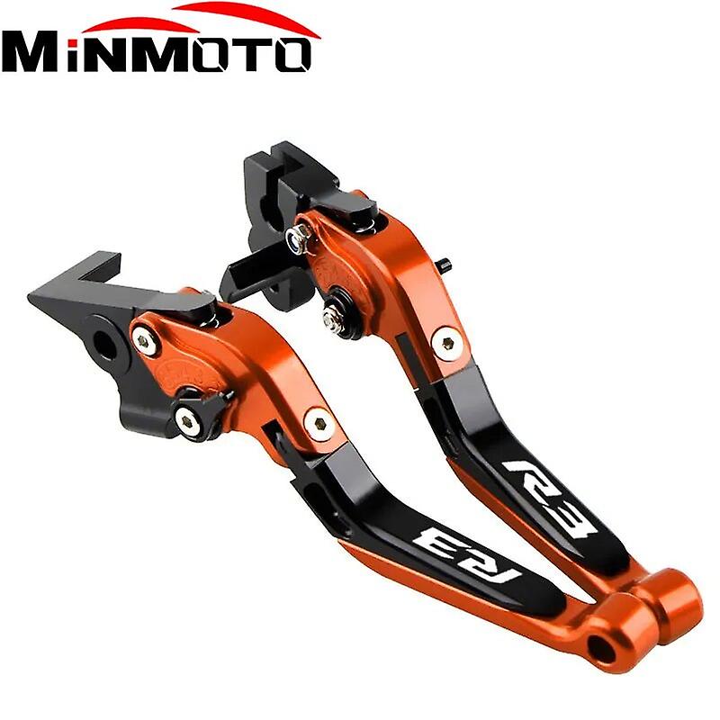 Yzfr3 1 Pair Adjustable Brakes Clutch Levers Handle Bar For Yamaha Yzf R3 2015 2016 2017 2018 2019 2020 Yzf-r3
