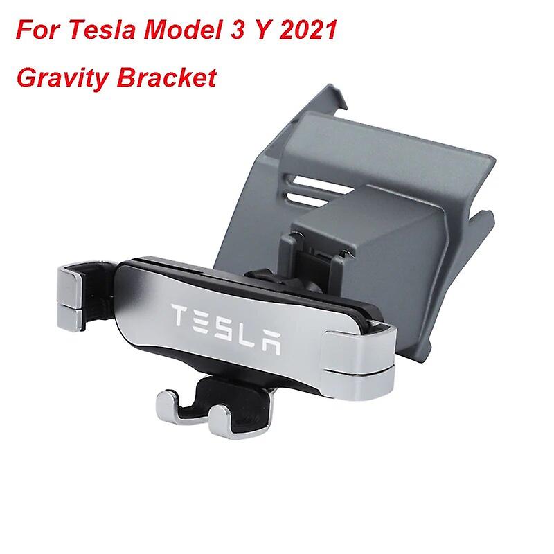 Car Phone Mount For Tesla Model 3 Y Fixed Clip Cellphone Mount Stand Screen Hud Mobile Phone Holder Phone Bracket Car Accessory