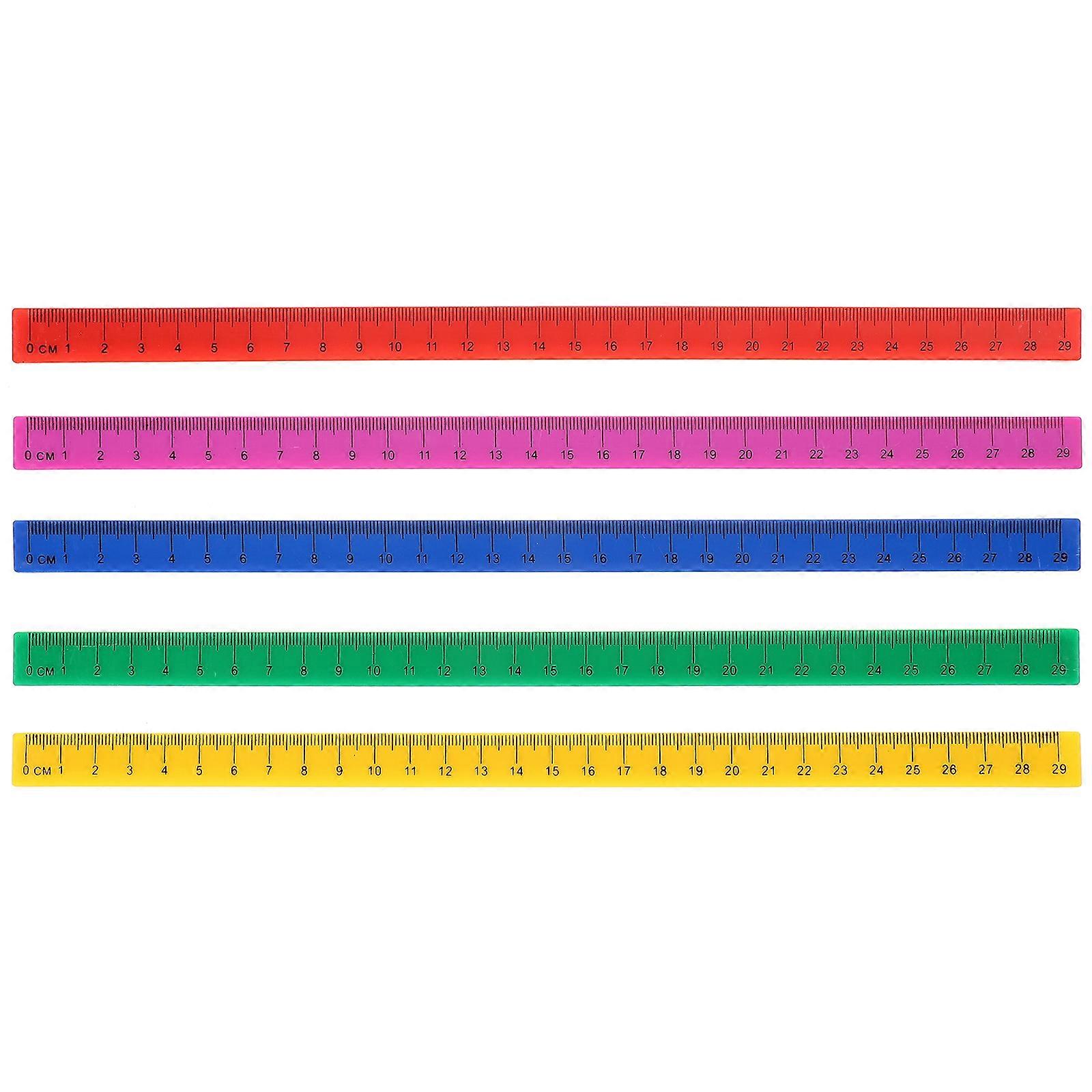 5 stk skala linjal multifunksjons linjal studenter maler linjal bærbar linjal