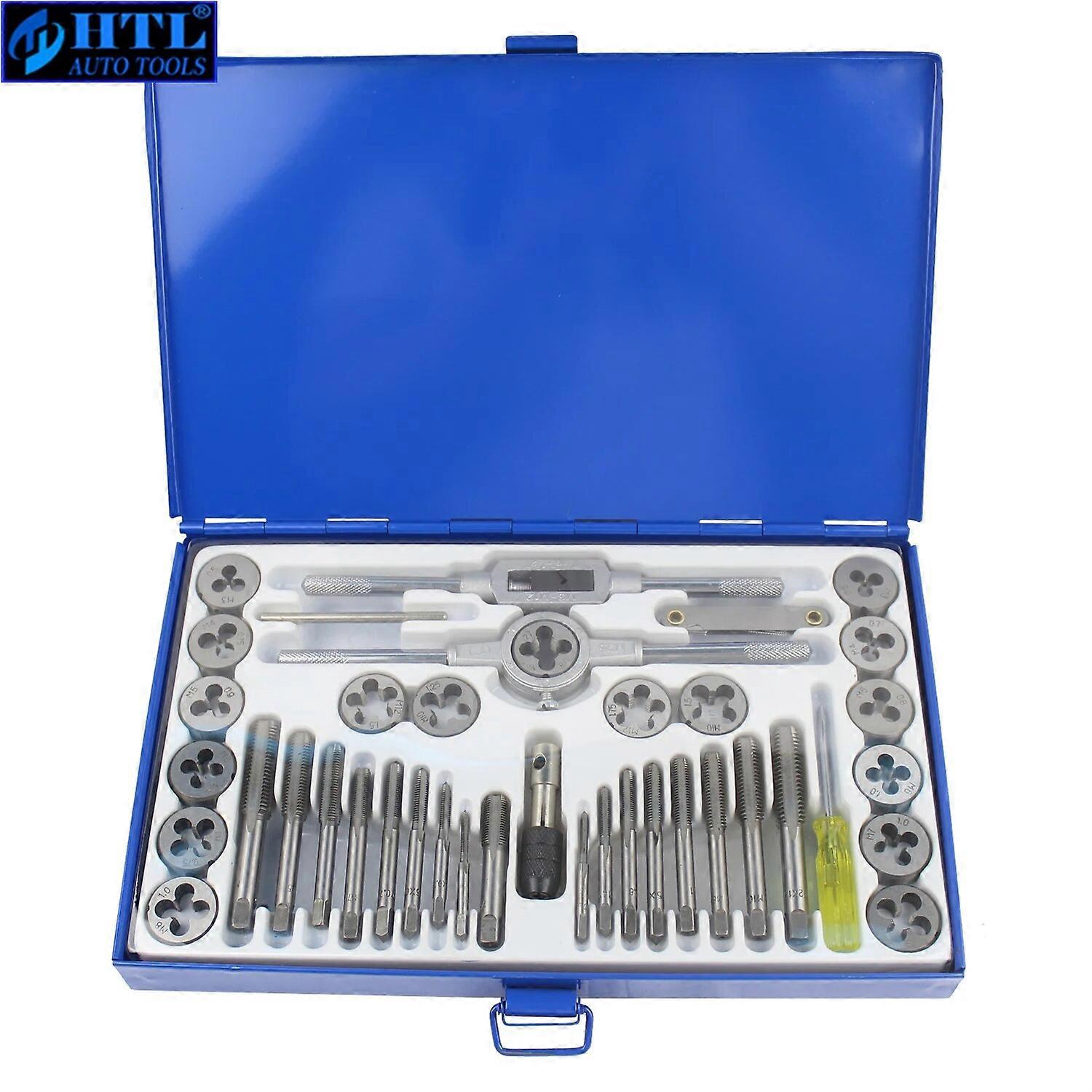 METRIC Tap and Die Set 40 Piece w/Case Tapping Threading Chasing Repair NEW No.27625